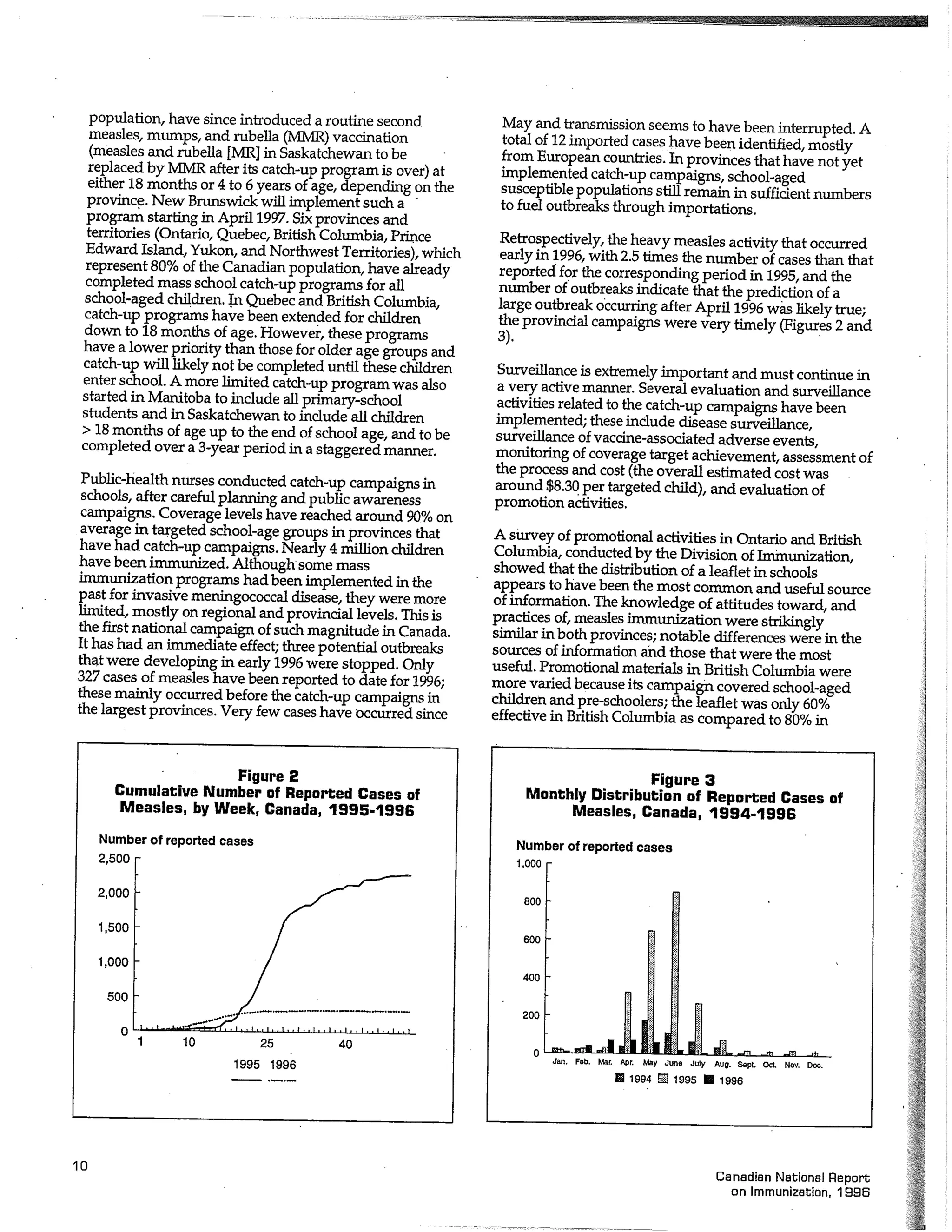 Canadian report and law on immunization