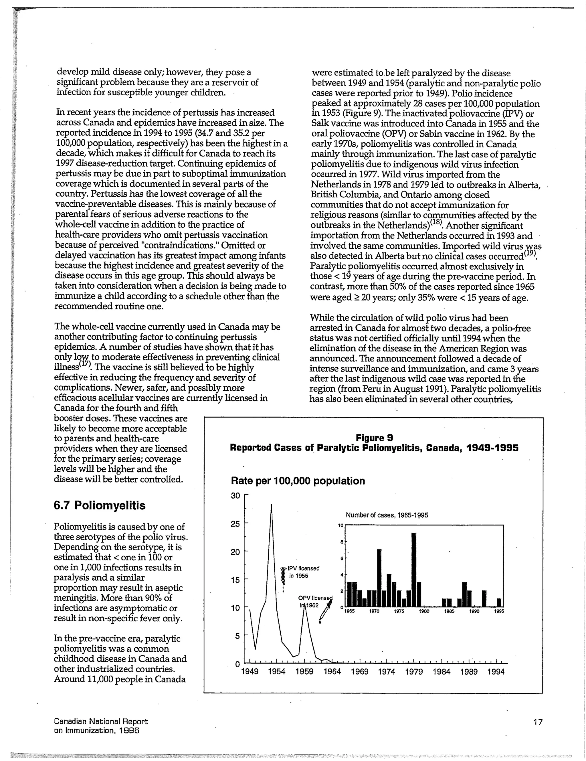 Canadian report and law on immunization