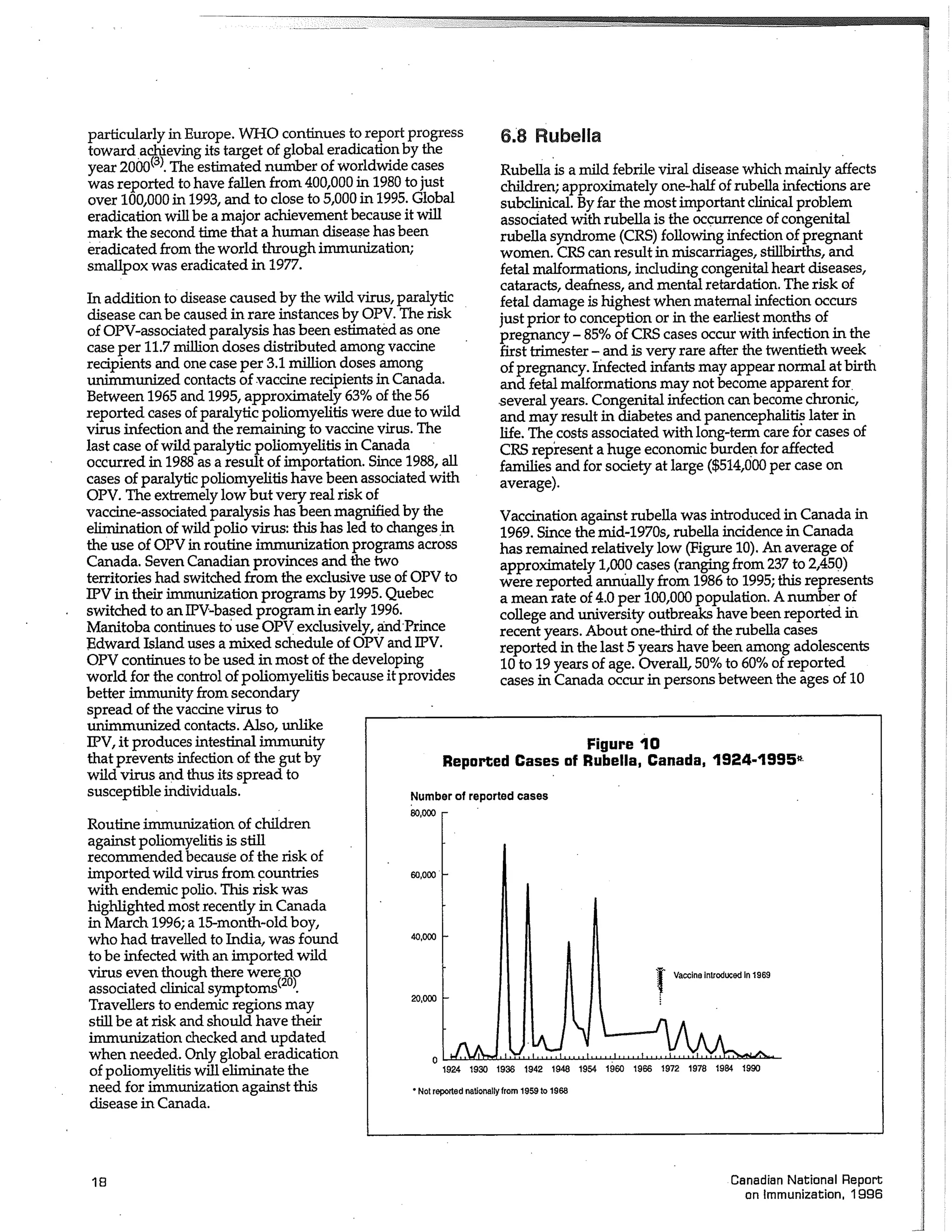 Canadian report and law on immunization