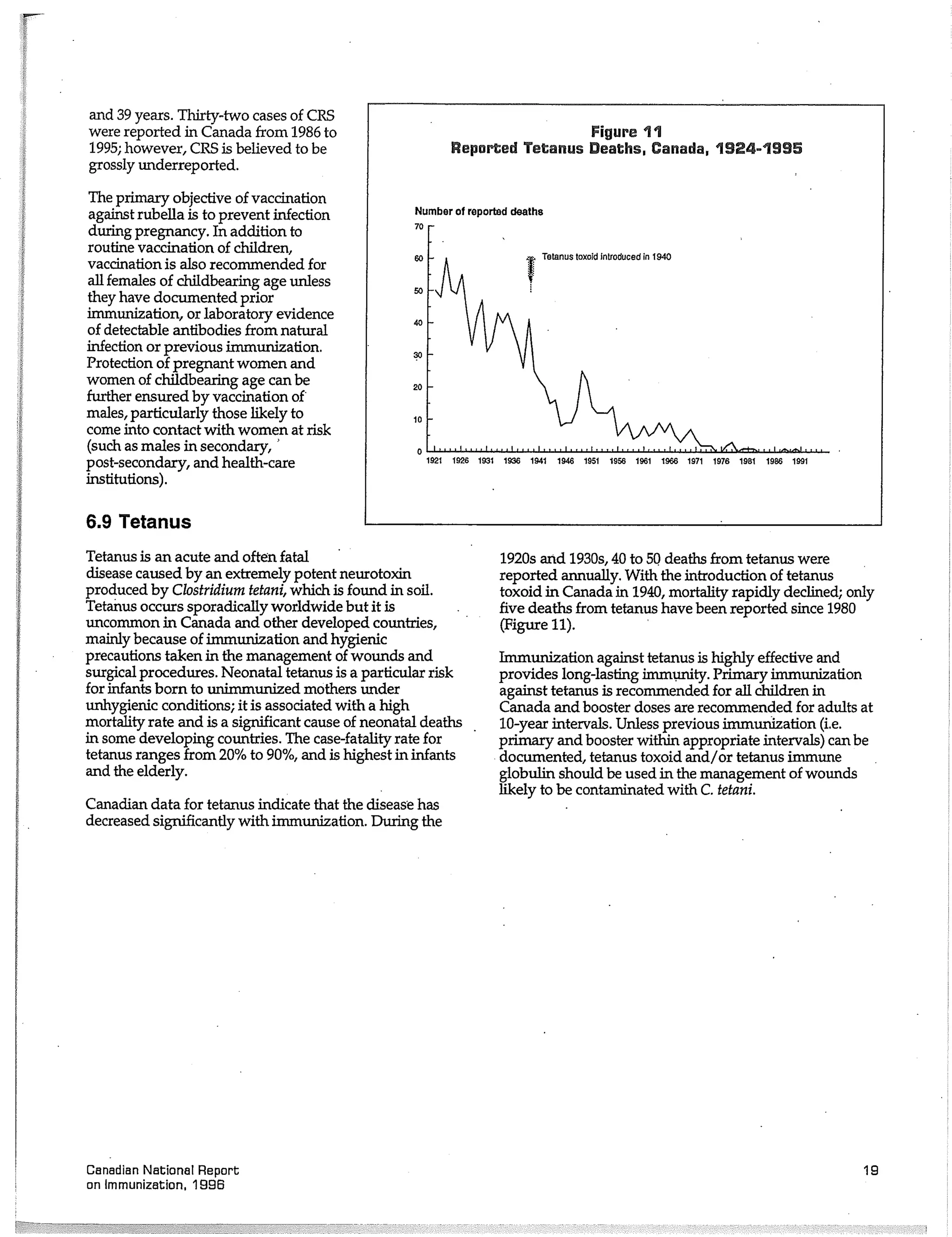 Canadian report and law on immunization