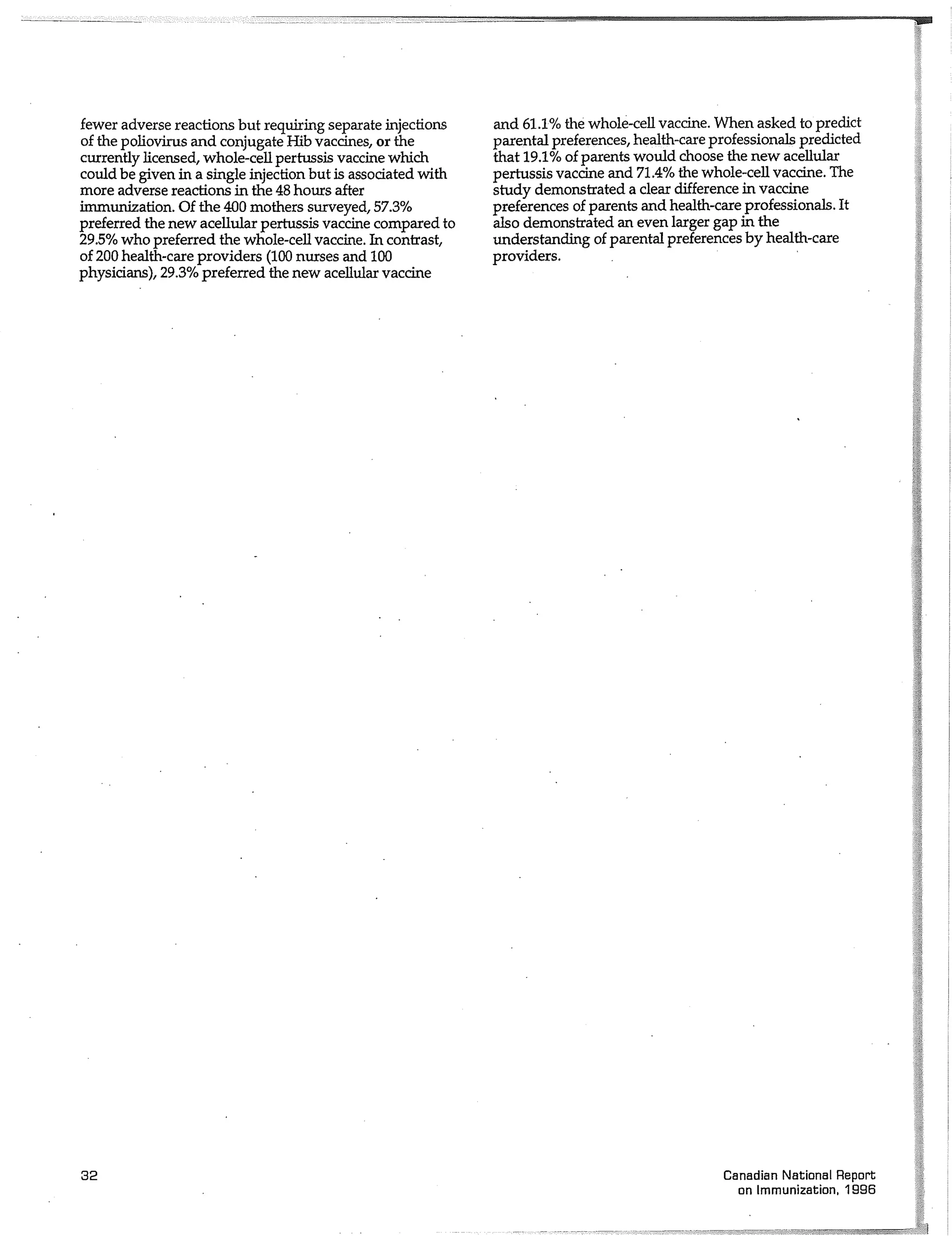 Canadian report and law on immunization