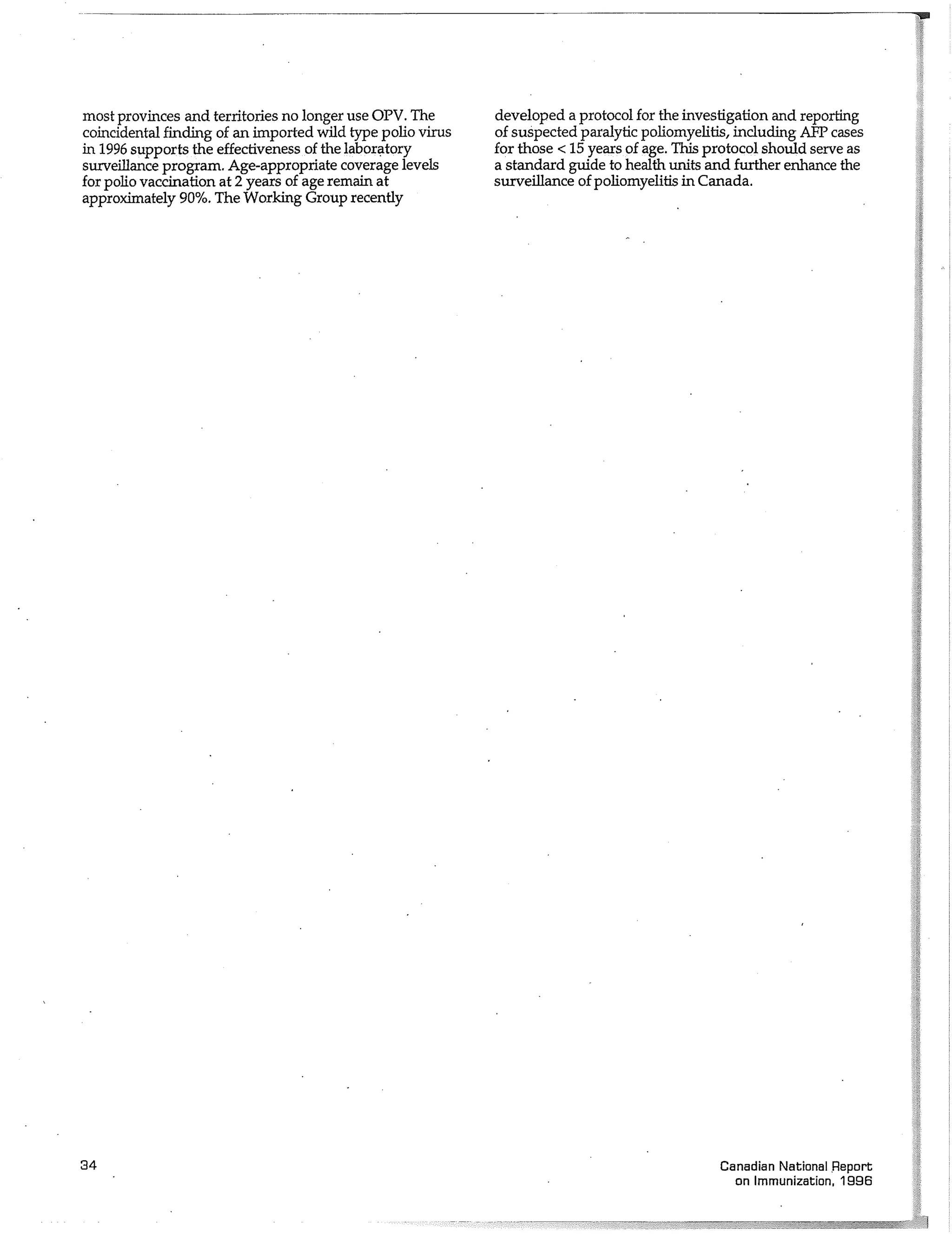 Canadian report and law on immunization