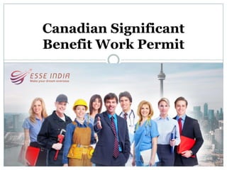 Canadian Significant
Benefit Work Permit
 