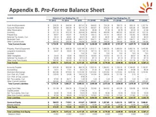 Appendix B. Pro-Forma Balance Sheet
31
 