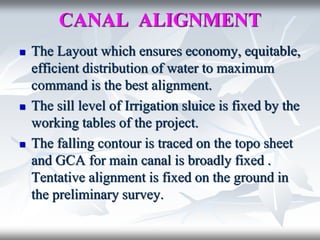 Canal Alignment & Desgin.pdf canal detail analysis and canal lining | PDF