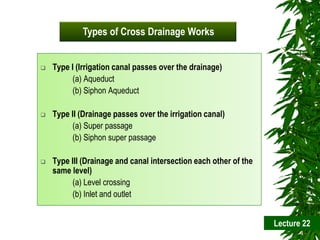 canal drainage works icluding component for canals pdf | PDF