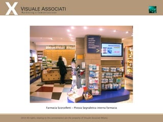 Farmacia Scorcelletti - Pistoia Segnaletica interna farmacia



2010 All rights relating to this presentation are the property of Visuale Associati Milano
 