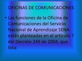 CANALES DE COMUNICACION