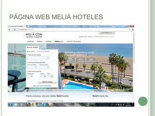 PÁGINA WEB MELIÁ HOTELES
 