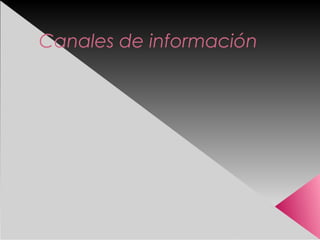 Canales de información
 