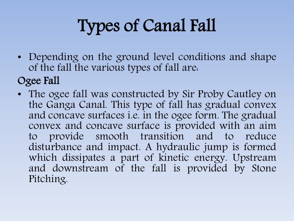 Canal Fall
