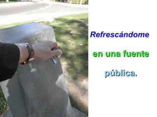 Refrescándome

en una fuente

   pública.
 