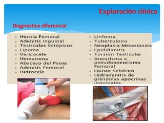 Diagnóstico diferencial
Exploración clínica
 