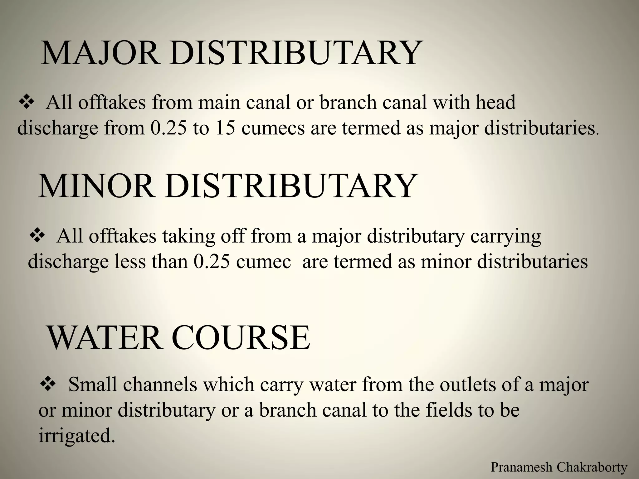 Canal irrigation | PPTX