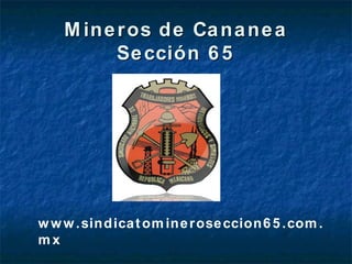 Mineros de Cananea Sección 65 www.sindicatomineroseccion65.com.mx 