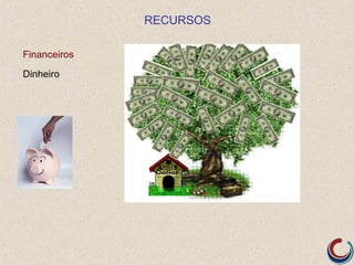 RECURSOS

Financeiros
Dinheiro
 