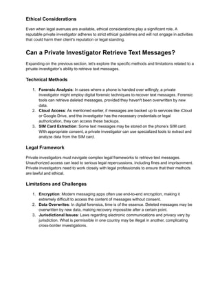 Can a Private Detective Get Text Messages | PDF