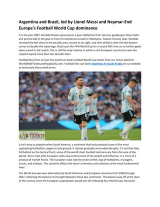World Cup 2022 Power Rankings: Argentina return to the top three as Spain  and Portugal slide
