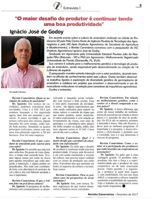 Entrevista com o pesquisador do IAC, Ignácio José de Godoy