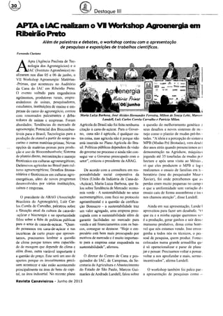 Revista Canavieiros - Junho 2013 (Workshop)