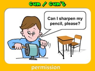 permission
Can I sharpen my
pencil, please?
 