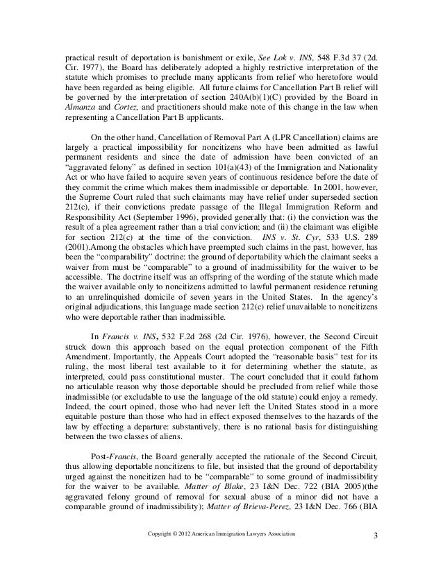 Cancellation of removal in immigration court