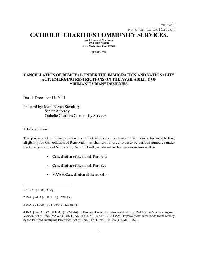 Cancellation of removal in immigration court Cancellation of removal in immigration court