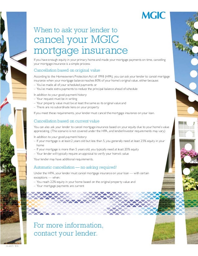 Cancelling Mortgage Insurance