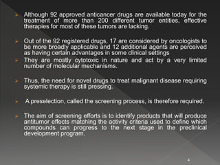 SCREENING OF ANTI CANCER DRUGS | PPTX