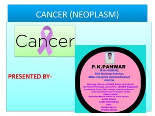 CANCER (NEOPLASM)
PRESENTED BY-
 