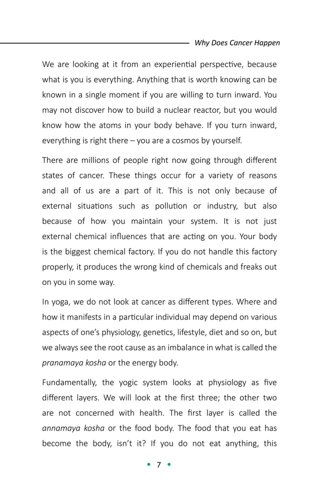 Cancer ayogicperspective by sadhguru