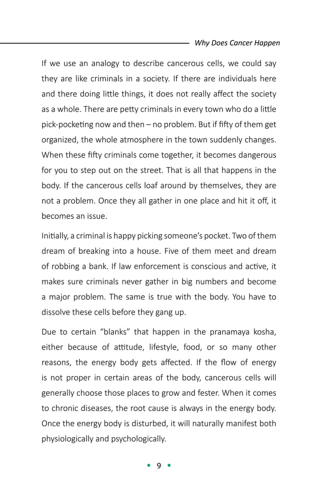 Cancer ayogicperspective by sadhguru