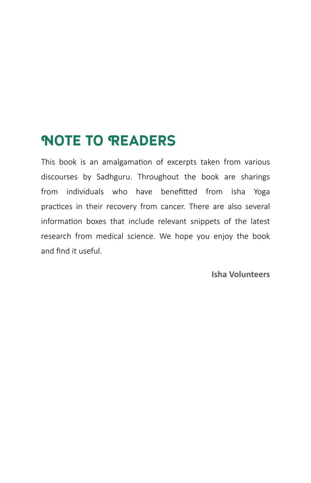 Cancer ayogicperspective by sadhguru