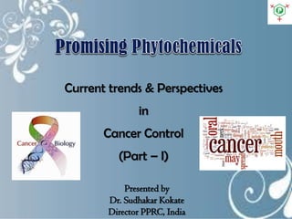 Current trends & Perspectives
in
Cancer Control
(Part – I)
Presented by
Dr. Sudhakar Kokate
Director PPRC, India
 