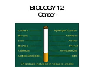 BIOLOGY 12 - Cancer- 