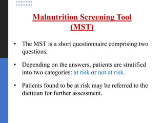 Comprehensive Nutrition Screening and Assessment in Cancer Care | PDF