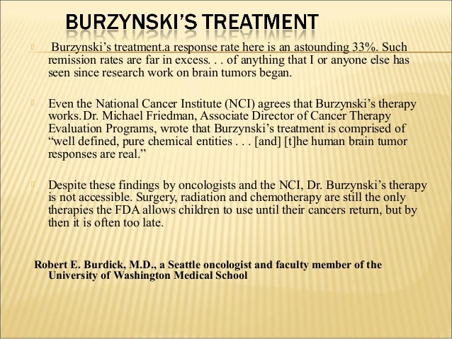 Burzynski prostate cancer cure