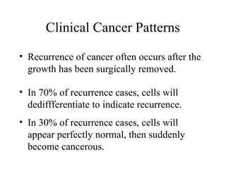 Cancer Recurrence Types Cancer and Carcinogens: Its development and mechanisms.ppt