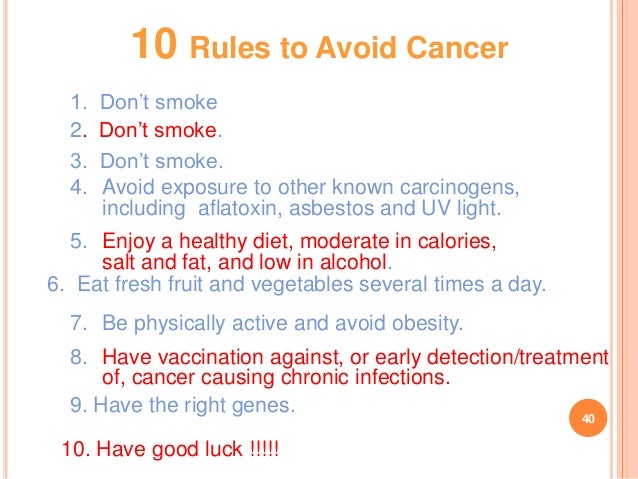 Cancer and dietary management Cancer and dietary management