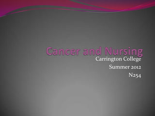 Carrington College
     Summer 2012
             N254
 