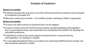 Comprehensive Guidelines on Cancer Associated Thrombosis (CAT ...