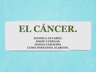 DANIELA ALVAREZ.
ANGIE VANEGAS.
DANNA CAMACHO.
LUISA FERNANDA ALARCON.
 
