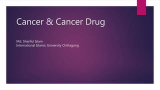 Cancer & Cancer Drug
Md. Shariful Islam
International Islamic University Chittagong
 