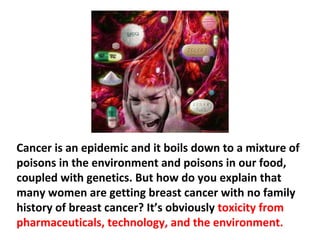 The strongest link to cancer is chronic inflammation.
 