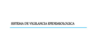 SISTEMA DE VIGILANCIA EPIDEMIOLOGICA
 