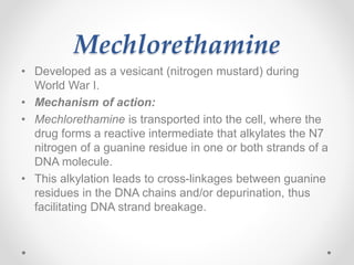 Mechlorethamine Injection Cancer chemotherapy | PPTX