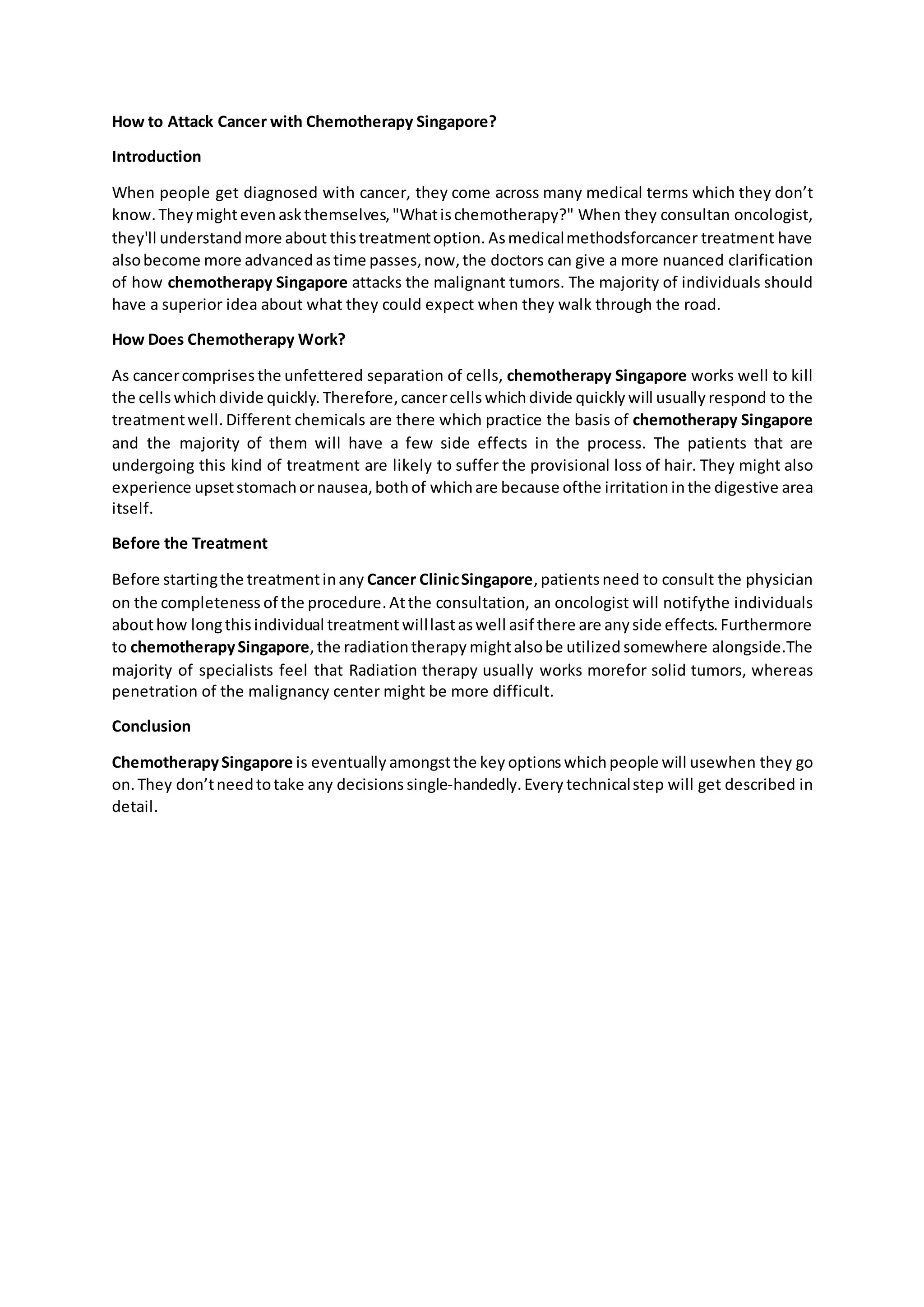 Cancer Clinic Singapore PDF