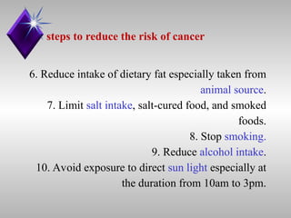 Reduces Cancer Comprehensive Cancer Management for Nursing Professionals | PPT