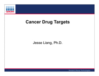 Cancer Drug Targets

Jesse Liang, Ph.D.

1
Sample & Assay Technologies

 