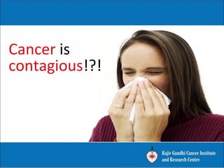 Cancer is
contagious!?!
 
